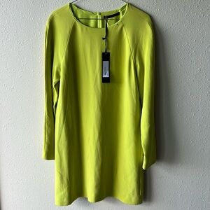 Silk chartreuse dress